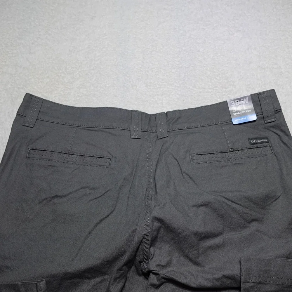 Columbia Flex ROC Pant Mens 38x34 Gray Straight Leg Regular Fit Omni-Shade
